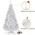 White artificial Christmas tree 6ft (180cm) with metal stand, photo 9