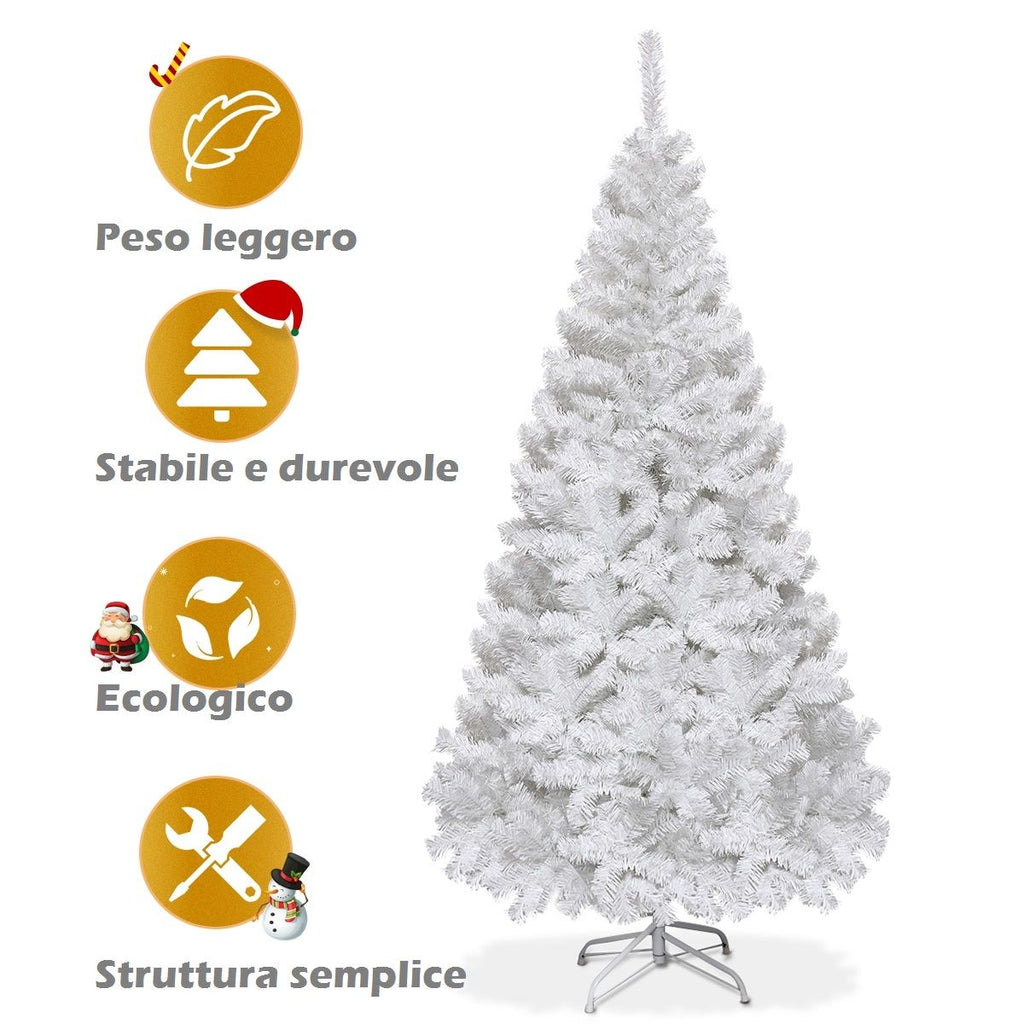 White artificial Christmas tree 6ft (180cm) with metal stand, photo 8